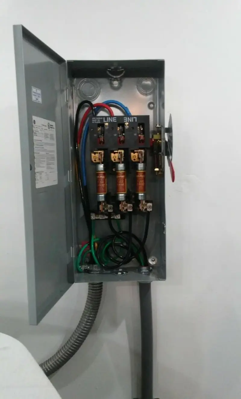 Three-phase disconnect switch installed for Electrical Wiring & Rewiring in Vassalboro